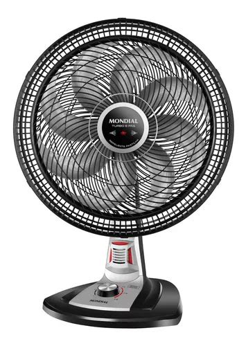 Ventilador De Mesa Mondial Vtx P Rp Turbo Negro Con Aspas Cm