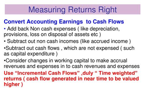 Ppt Capital Budgeting Measuring Investment Returns Powerpoint