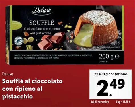 Deluxe Soufflé al cioccolato con ripieno al pistacchio 2x 100 g