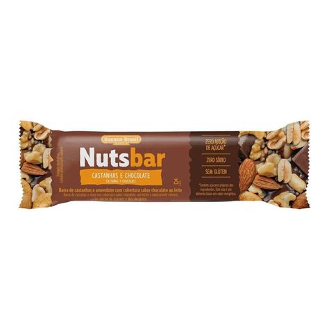 Nutsbar 1 Unidade 25g Castanhas E Chocolate Banana Brasil