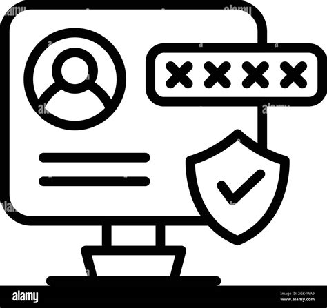 Client Privacy Icon Outline Vector User Data Safe Customer Stock