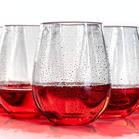 Yo Bistro Unbreakable Stemless Wine Glasses Set Of 4 T Box 100