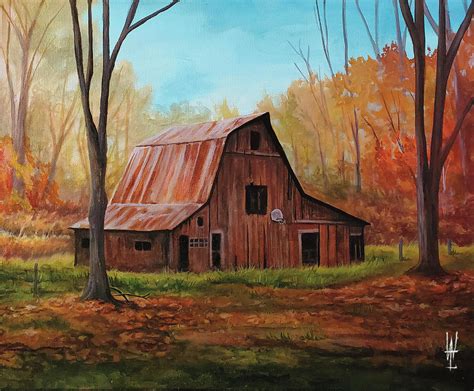 Old barn Painting by William Ludington - Fine Art America