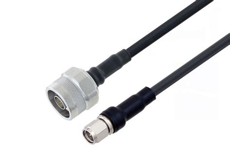 Fire Rated N Male To Sma Male Low Loss Cable Using Lmr 200 Fr Coax With Times Microwave Components