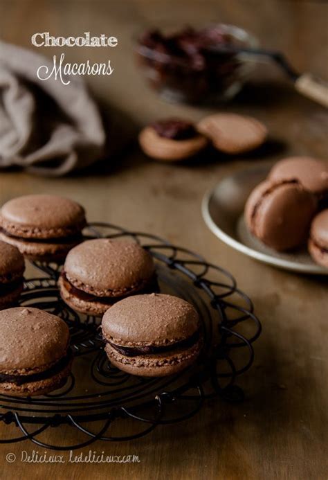 Chocolate Macarons With Dark Chocolate Ganache Artofit