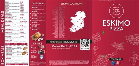 Online Menu Of Eskimo Pizza Cootehill Restaurant Cootehill Ireland