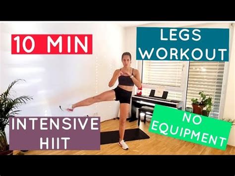 10 Min Legs Workout Intensive HIIT No Equipment No Pauses