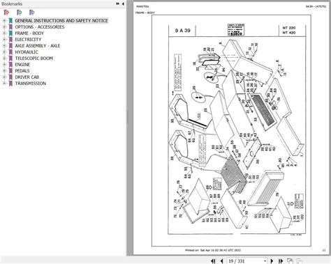 Manitou Telehandler Mt Parts Catalog Auto Repair Manual