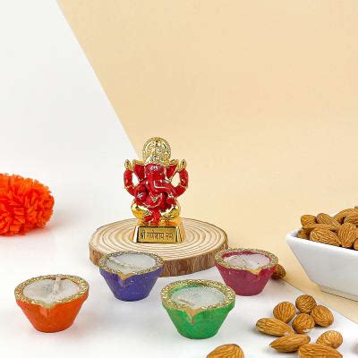 Buy Send Diwali Ganesh Diya Hamper Online Igp Jvs