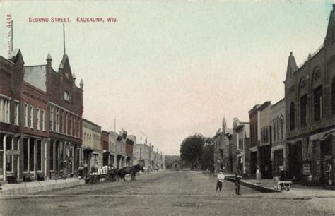 Second Street Postcard Wisconsin Historical Society