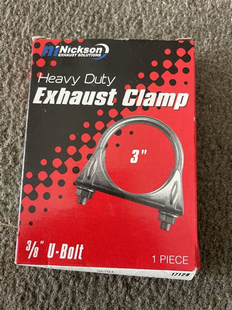 Nickson Exhaust Solutions Exhaust Clamp 3 Inches 3 8 U Bolt EBay