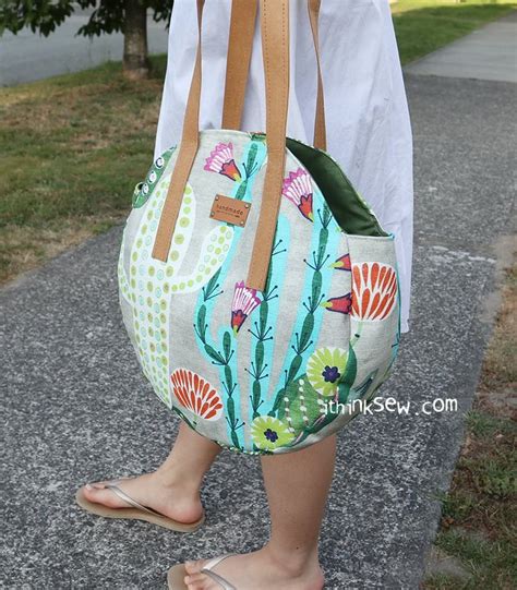 Ora Beach Bag Pdf Sewing Pattern And Video Tutorial And Etsy Beach Bag Pattern Tote Bag Pattern