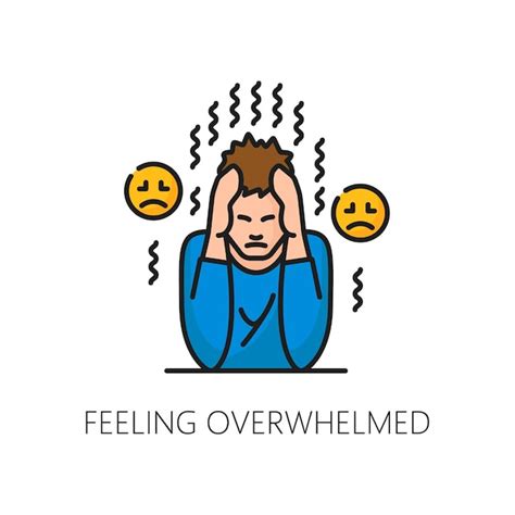 Premium Vector Feeling Overwhelmed Psychological Disorder Problem