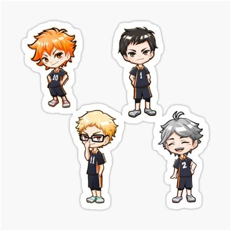 Cute Chibi Karasuno Haikyuu Set A Sticker by LoShimizu | Chibi, Cute ...