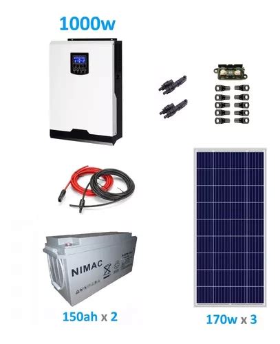 Kit Solar Fotovoltaico W H Brido Medio Cuotas Sin Inter S