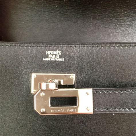 Hermès Kelly Geldbörse Box Leder Schwarz ref 72726 Joli Closet