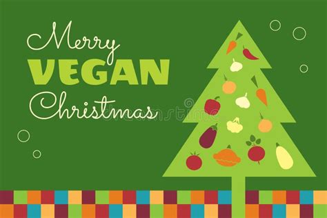 Merry Vegan Christmas Stock Vector Illustration Of Colorful 106395704