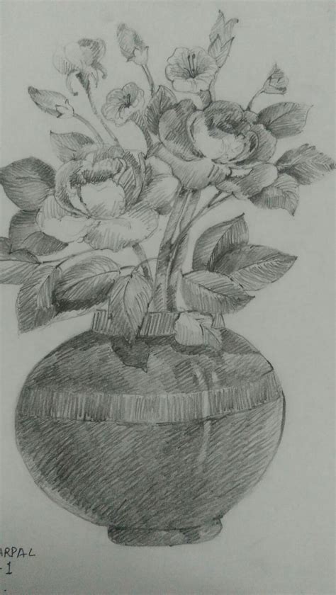 Still life pencil shading