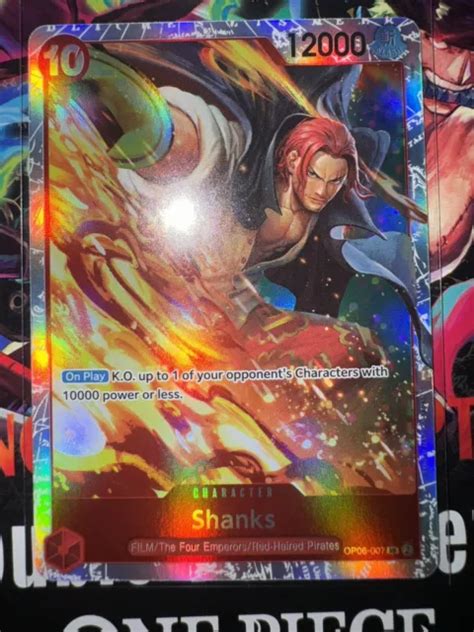 ONE PIECE WINGS Of Captain English OP06 007 Shanks SR Super Rare EUR 6