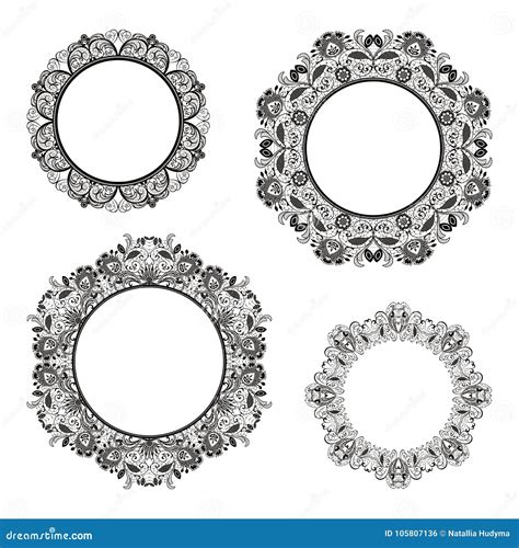 Crocheted flowers stock vector. Illustration of antique - 105807136