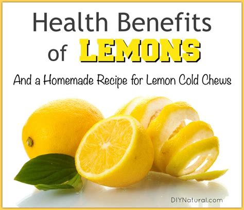 Health Benefits Of Lemons And Homemade Lemon Cold Chews