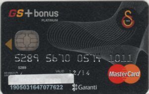 Bank Card GS Bonus Platinum Garanti Bankası Türkiye Turkey Col