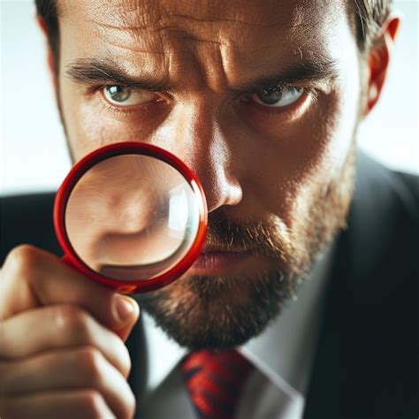 Premium AI Image | The concept of looking through a magnified glass ...