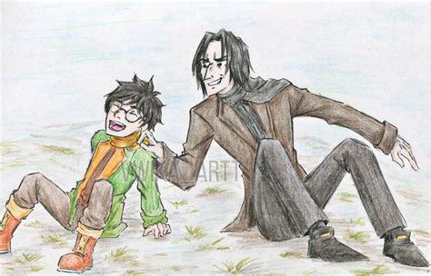 Harry and Snape outside by VWikaARTT on DeviantArt