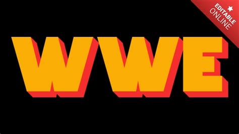 Wwe Yellow Font Style Text Effect Generator