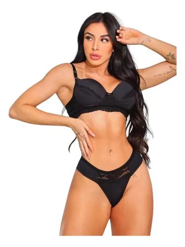 Kit C 3 Conjuntos Lingerie Fio Duplo Luxo Sensual Frete grátis