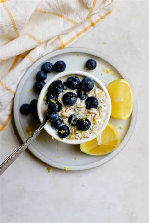 Blueberry Lemon Overnight Oats Roots And Radishes