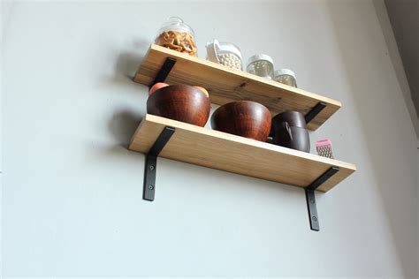 Set 2 Wall Kitchen Racks Wall Mounted Kitchen Storage Kitchen Shelves Jar Shelf Kitchen Decor ...