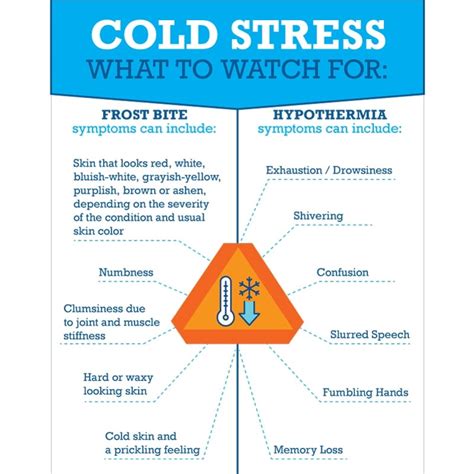 Safety Poster Cold Stress What To Watch For Visual Workplace Inc