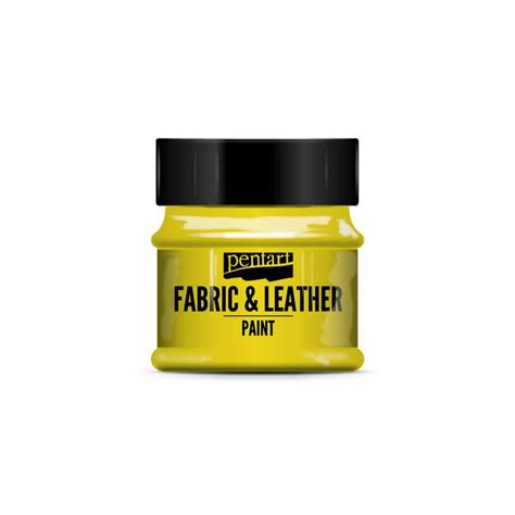 Farba do tkanin i skór Pentart żółta 50 ml