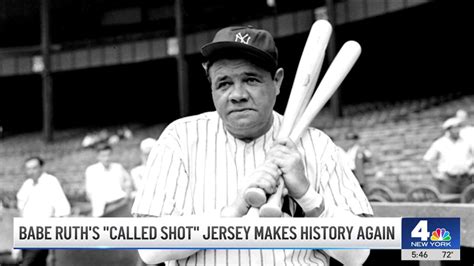 Babe Ruth’s ‘called Shot’ Jersey Makes History Again Nbc New York