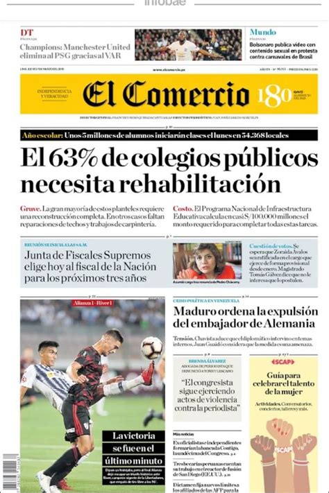 El Comercio Perú Jueves 7 De Marzo De 2019 Infobae