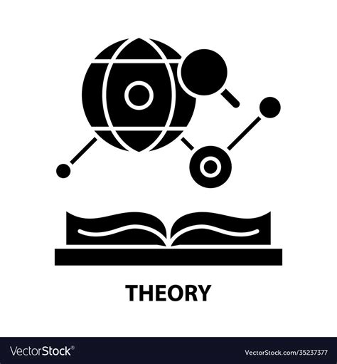 Theory Icon Black Sign With Editable Royalty Free Vector