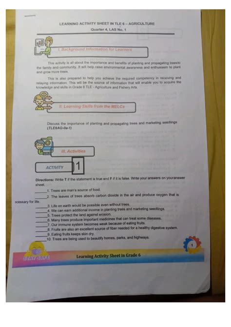 Learning Activity Sheet Tle 6 Agriculture Agri Fisery Studocu