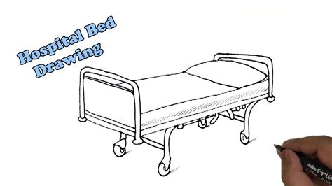 How To Draw Hospital Patient Bed Easy Youtube