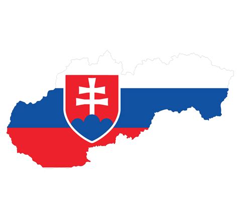 Slovakia map. Map of Slovakia with Slovakia flag 37388103 PNG