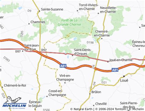 Carte MICHELIN Saint Denis D Orques ViaMichelin