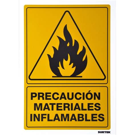 Ses28 Señal Precaución Materiales Inflamables Surtek