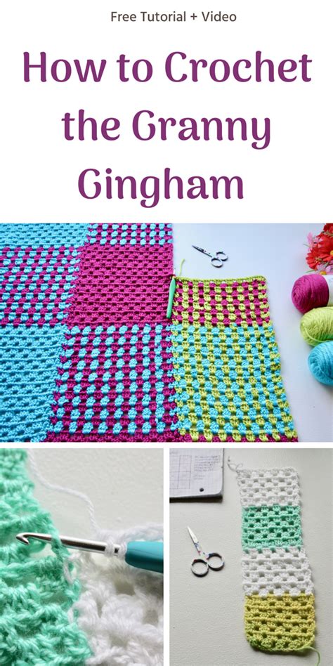 How To Crochet The Granny Gingham Pattern Crochet Crochet Blanket