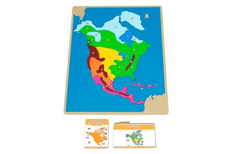 Montessori Materials Biomes Of North America Puzzle Map Complete Set