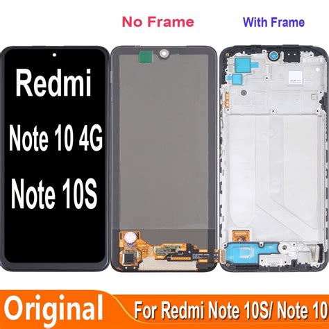 6 43 Original LCD For Xiaomi Redmi Note 10 4G Note 10S M2101K7AI