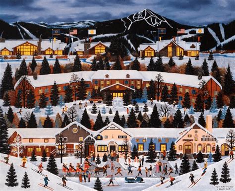 Jane Wooster Scott Limited Edition Lithograph On Paper Alpine Winter