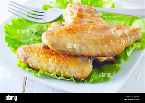 Fried Chicken Wings Stock Photo Alamy