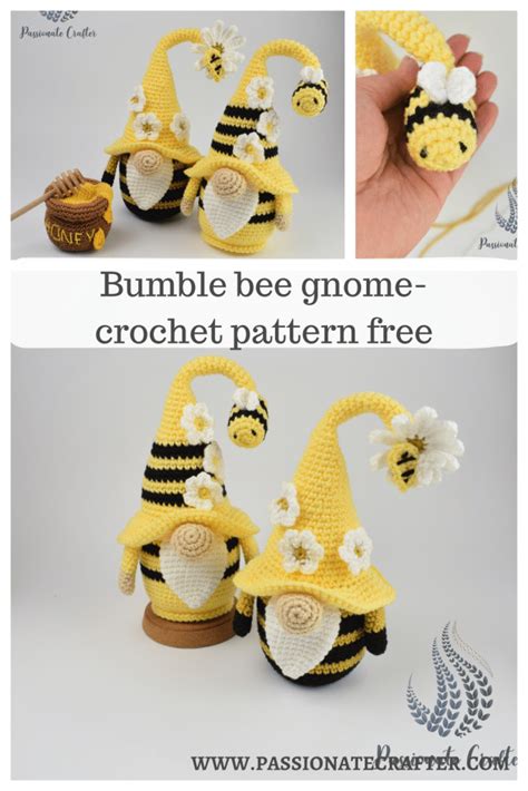 Bumble Bee Gnome Free Crochet Pattern Https Passionatecrafter