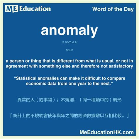 Word of the day: anomaly. | Essay writing skills, Word of the day, New ...