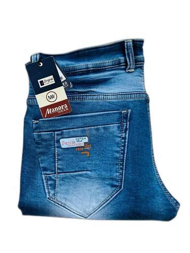 Straight Fit Plain Men Stretchable Denim Jeans Blue At Rs 600 Piece In